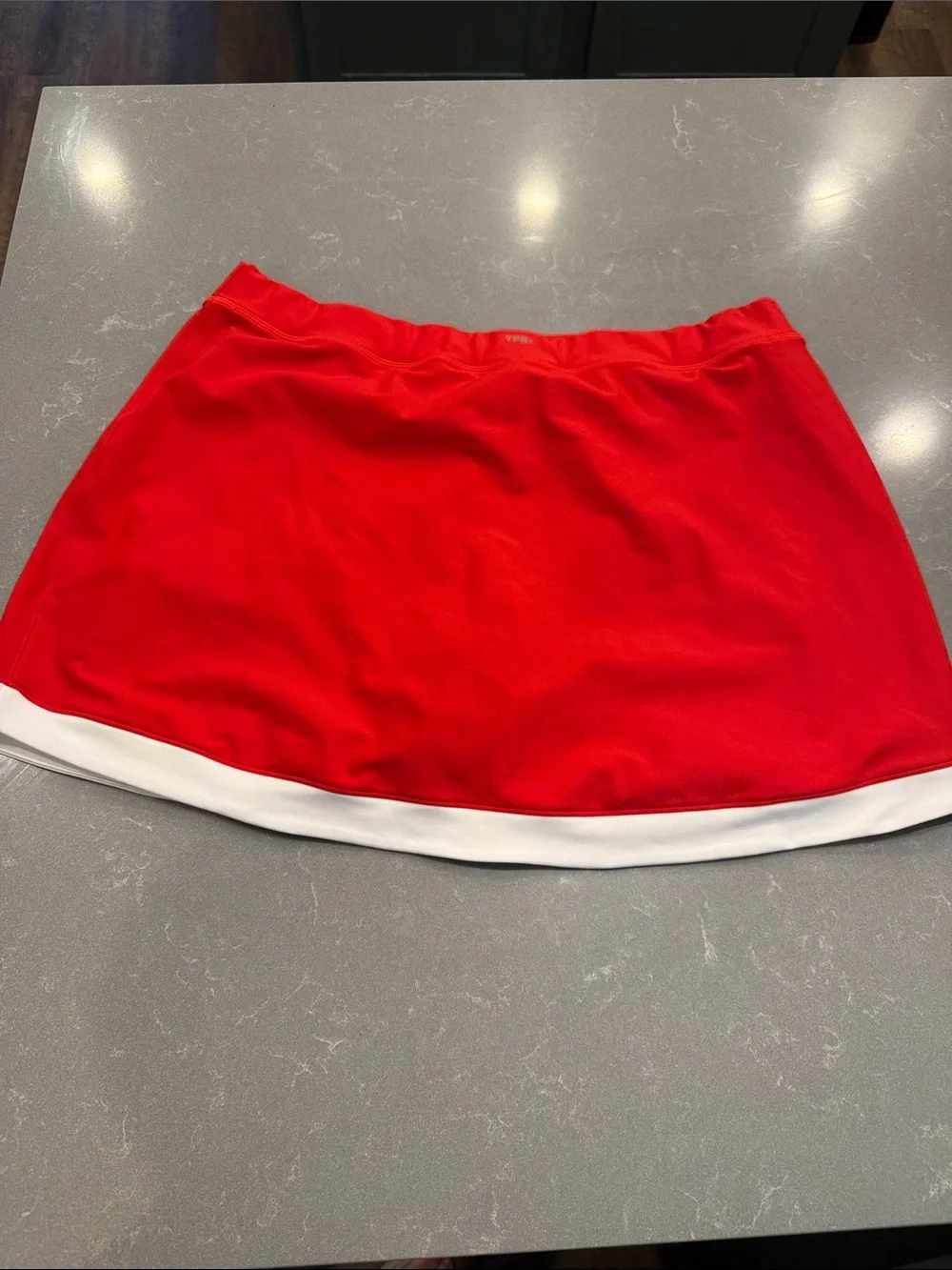 Abercrombie & Fitch Red Skort with White Hem